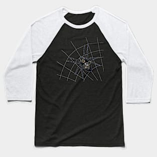 Scary spider on web Baseball T-Shirt